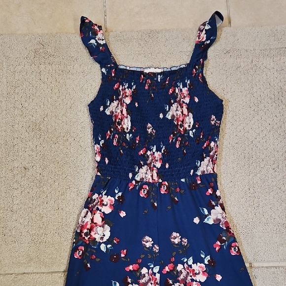 Walking On Sunshine Floral Ruffle Strap Jumpsuit - Picture 3 of 6